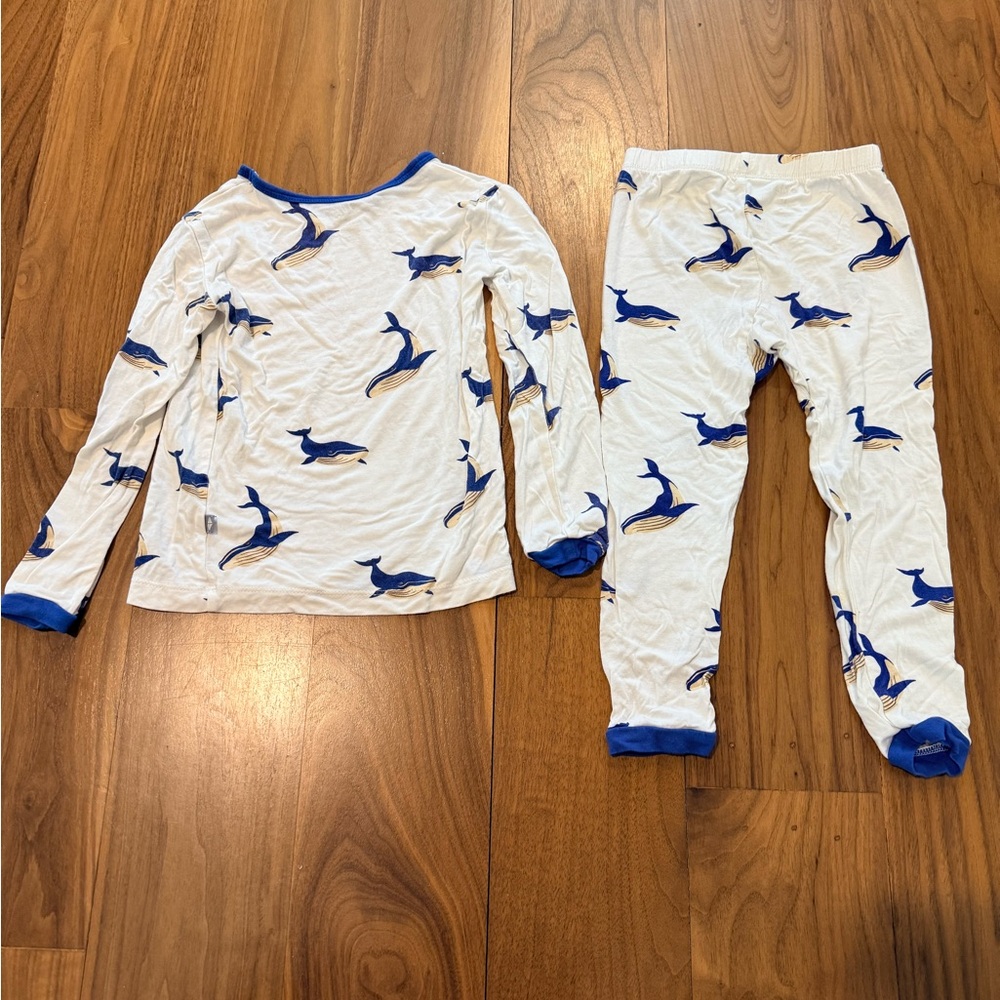 Kyte baby pajamas lot of 2 jade and whales size 3T - Picture 2 of 5